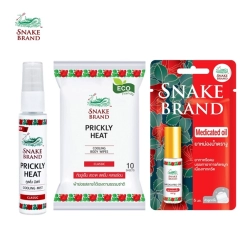 Snake Brand Mist Classic 30 ml. x1  +Wipe Classic 10 Sheets. x1 + Snake Brand Aroma Oil Classic  5 m