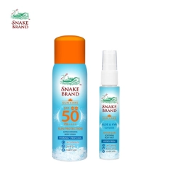 Snake Brand Sun Care Sun Protection Body Spray SPF 50 PA++++x1 + After Sun Body Mist 30ml.x 1