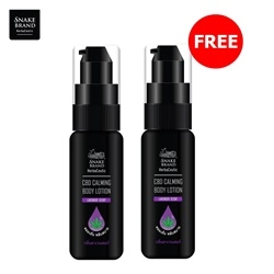 [ 1 Free 1 ]  Snake brand HerbaCeutic Calming Body Lotion Lavender Scent 20 ml.